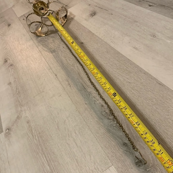 Vtg Mid Century Modern Mascot Hanging Chain Candle Holder Light Fixture 1960s - Picture 14 of 16